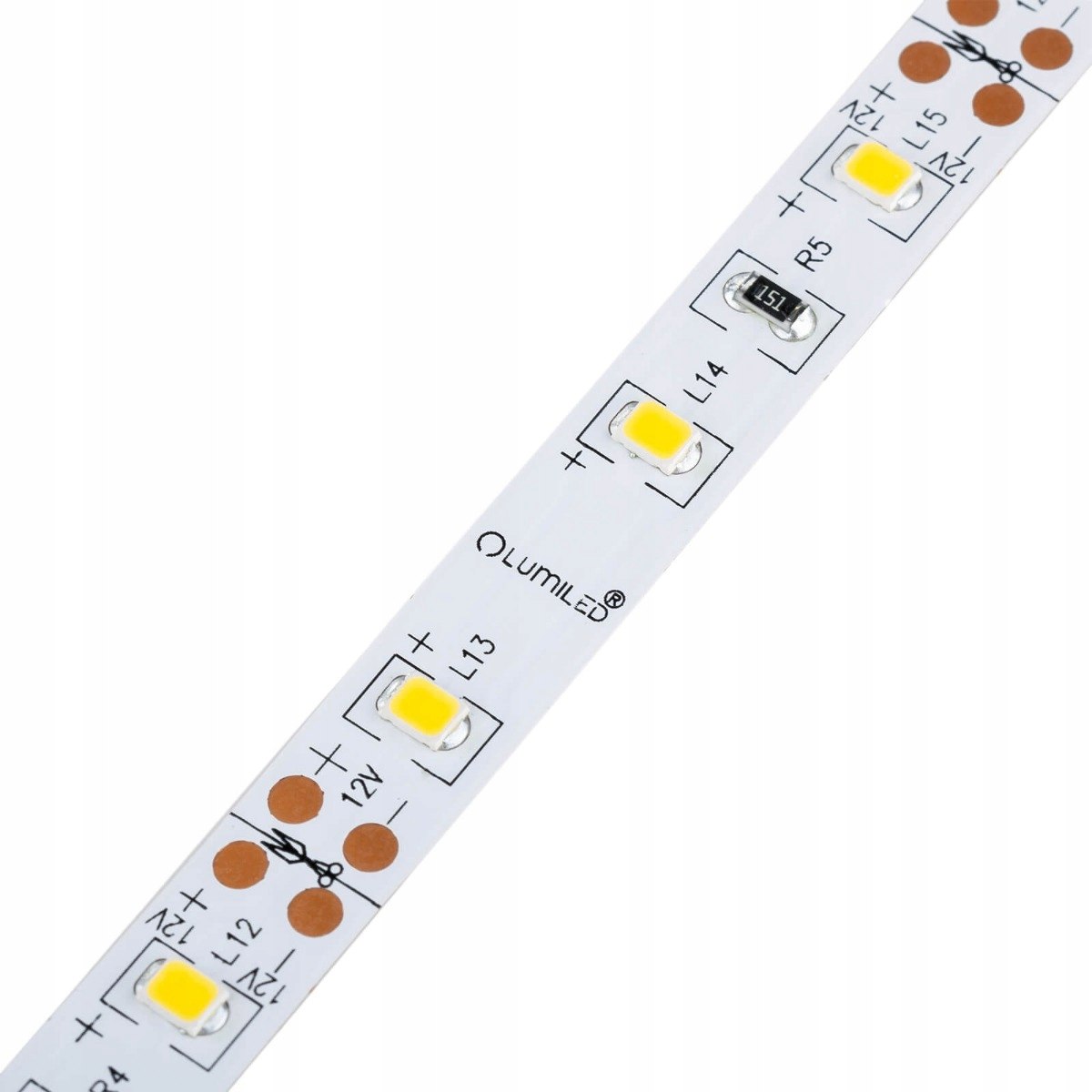 ZESTAW TAŚMA LED 2835 MOCNA NEUTRALNA 5M+ZASILACZ Jasność 2640 lm